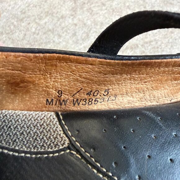 Born black leather Mary Jane comfort shoes womens 9 adjustable strap classic - Picture 8 of 9